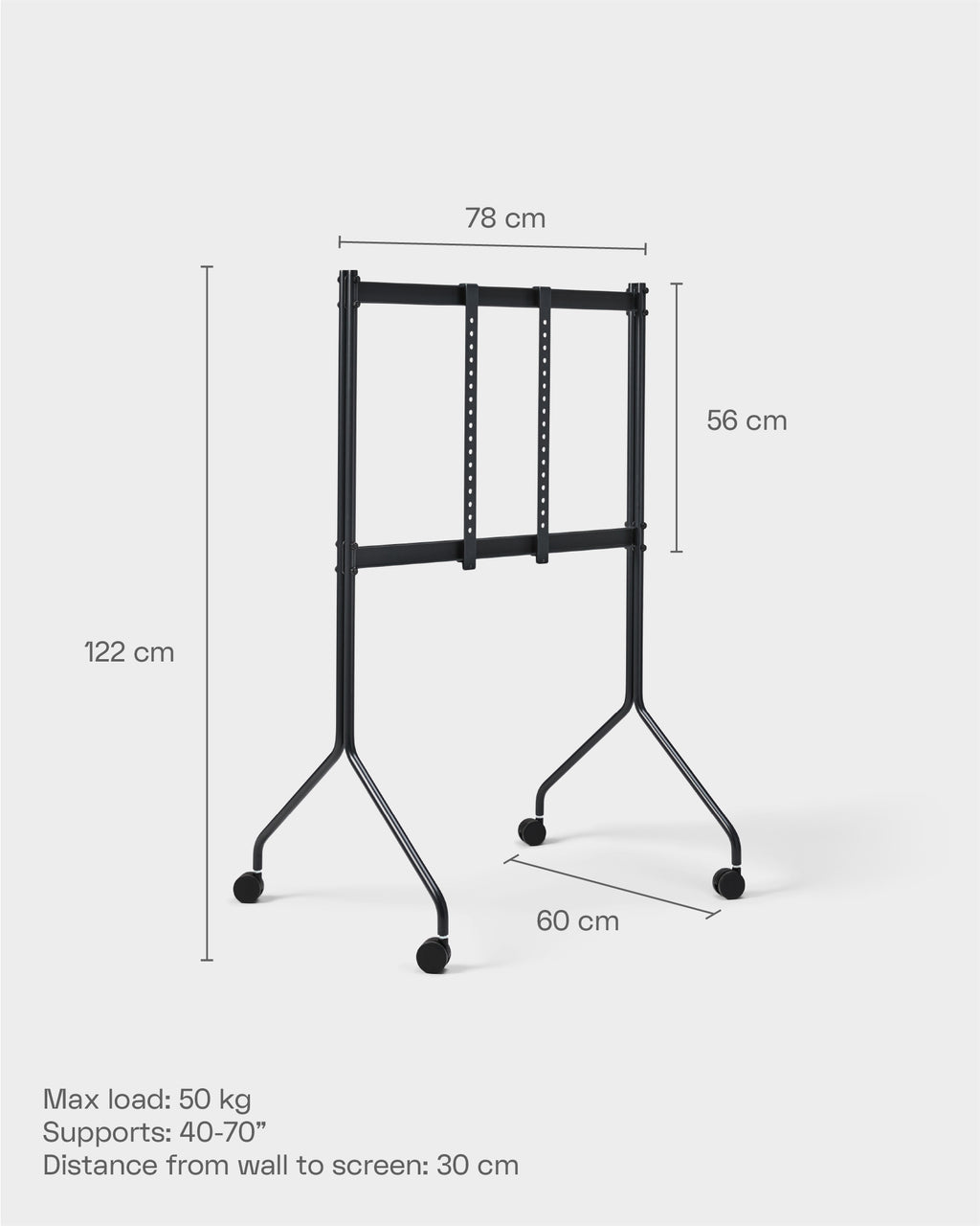 Pedestal Moon Rollin' Tall Stands W/ Wheels 028 Oat